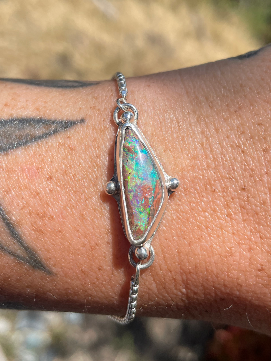 Crystal Pipe Opal Bracelet