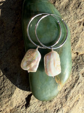 Load image into Gallery viewer, Pearl Hoop Dangles
