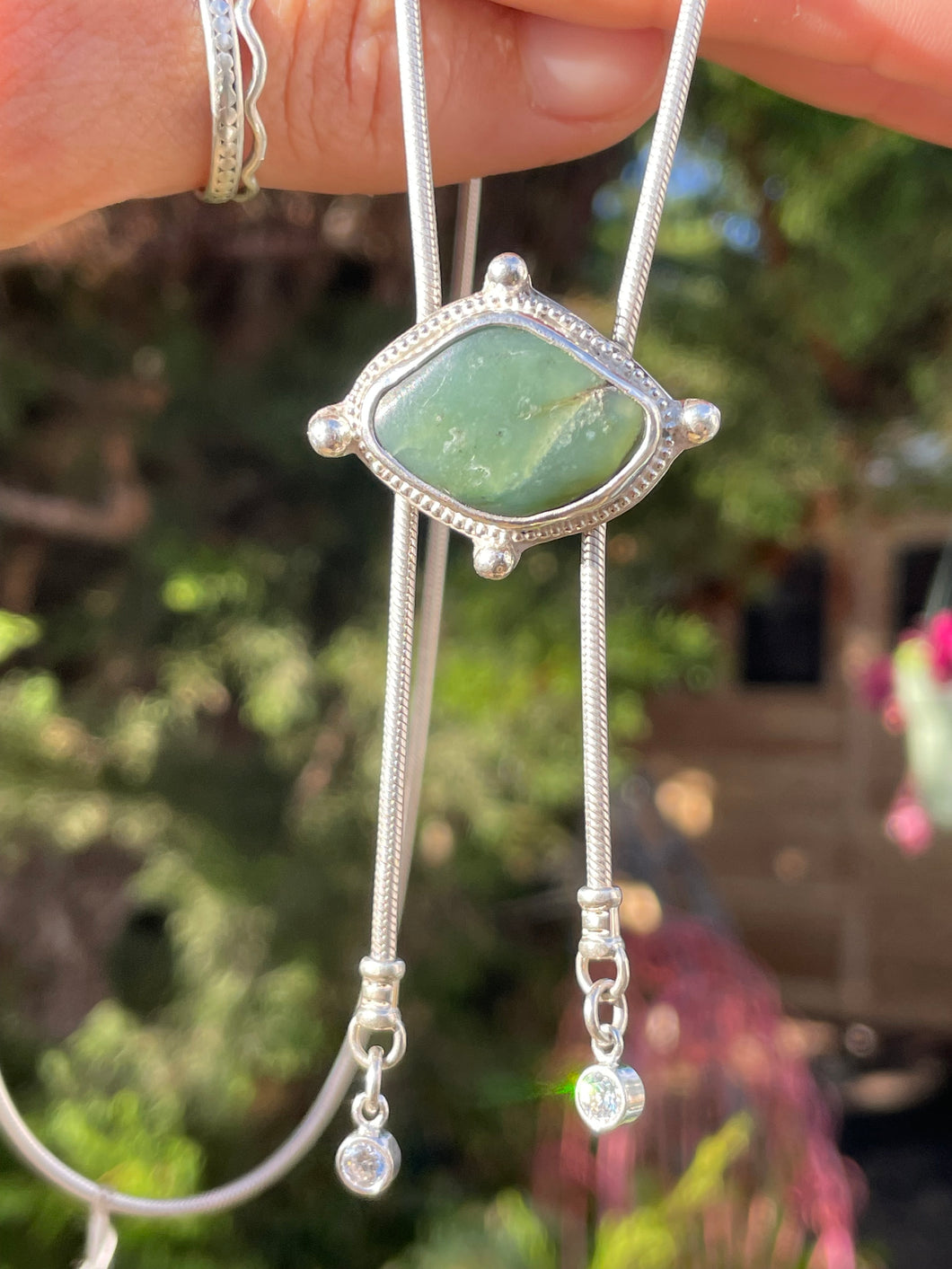 Big Sur Jade Sterling Bolo